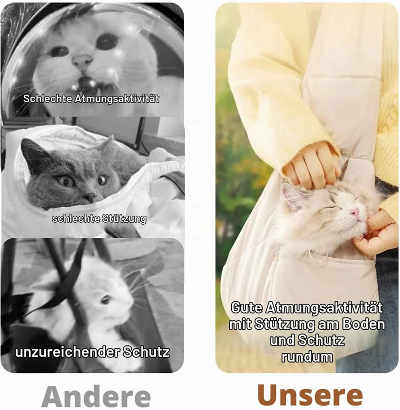 Hundetasche, grosse Haustiertasche,Atmungsaktiver Haustier-Tragebeutel mit Sicherheitsverschluss,für