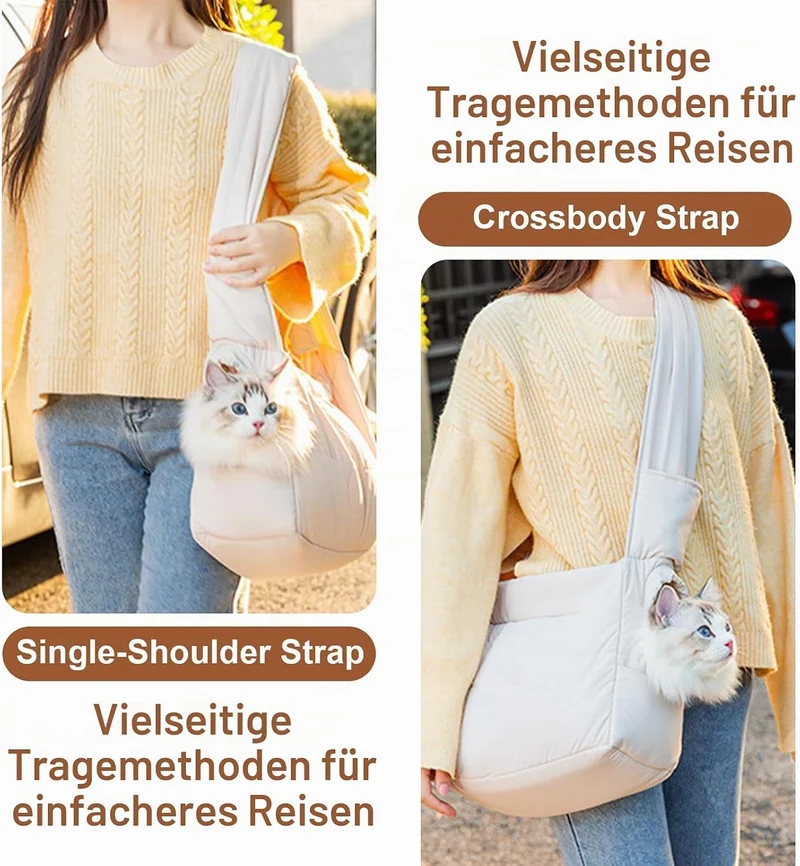 Hundetasche, grosse Haustiertasche,Atmungsaktiver Haustier-Tragebeutel mit Sicherheitsverschluss,für