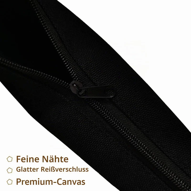 JMIATRY 30 Stück DIY Blanko Stoffbeutel Mit Reissverschluss Schwarz, 12 × 21cm Klein Stoffbeutel Zum