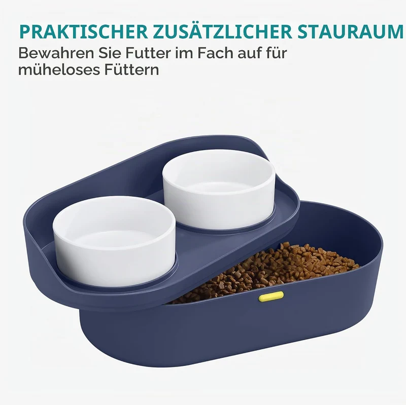 Navaris Futterstation Hund - 2er Set - Futternapf erhöht - Erhöhter Hundenapf - Hunde Napfset - Fres