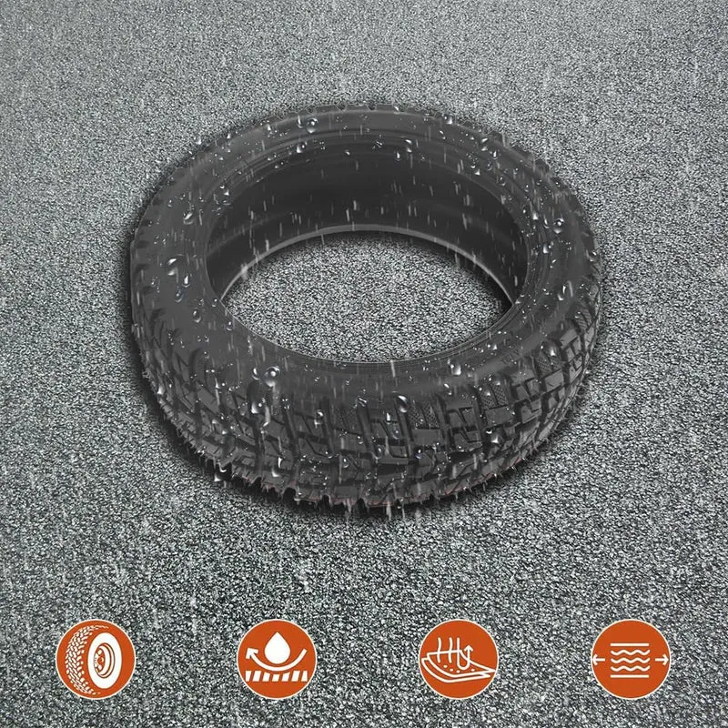 10 Zoll Offroad Schlauchlosreifen für Elektroroller, 10 x 2,75-6,5 Gummireifen, Pannensicherer Ersat