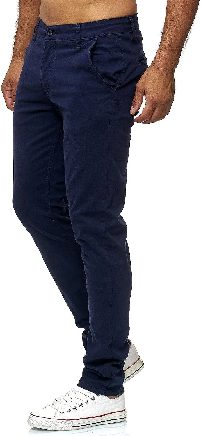 Elara Herren Chino Hose Stretch 29W / 30L Navyblau, 29W / 30L Navyblau