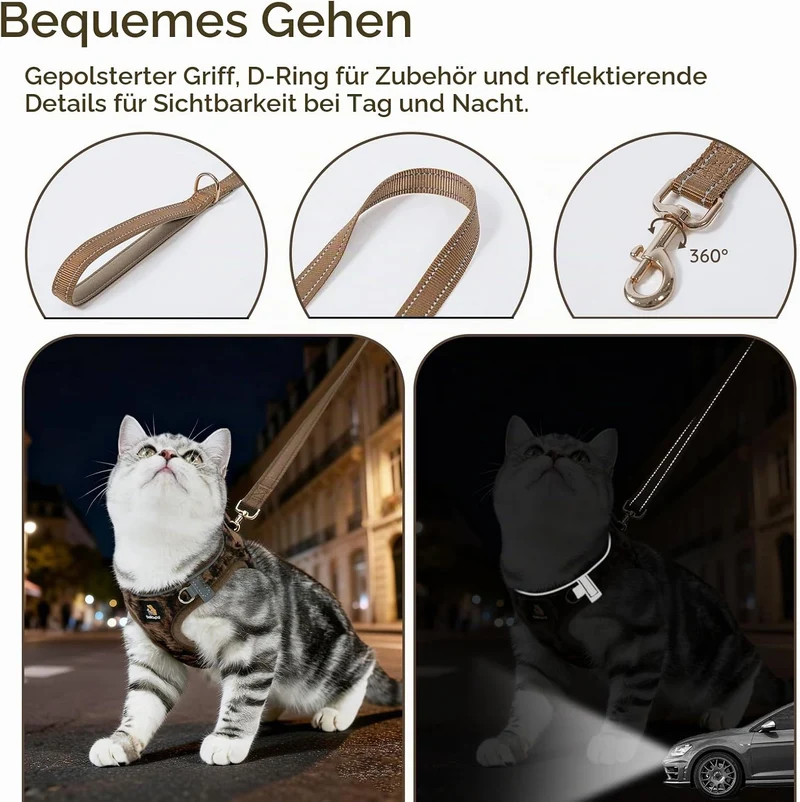 BELLA & PAL Hundegeschirr Kleine Hunde mit Leine, Step-in-Geschirr aus Langflorplüsch, Wärme |Anti-Z