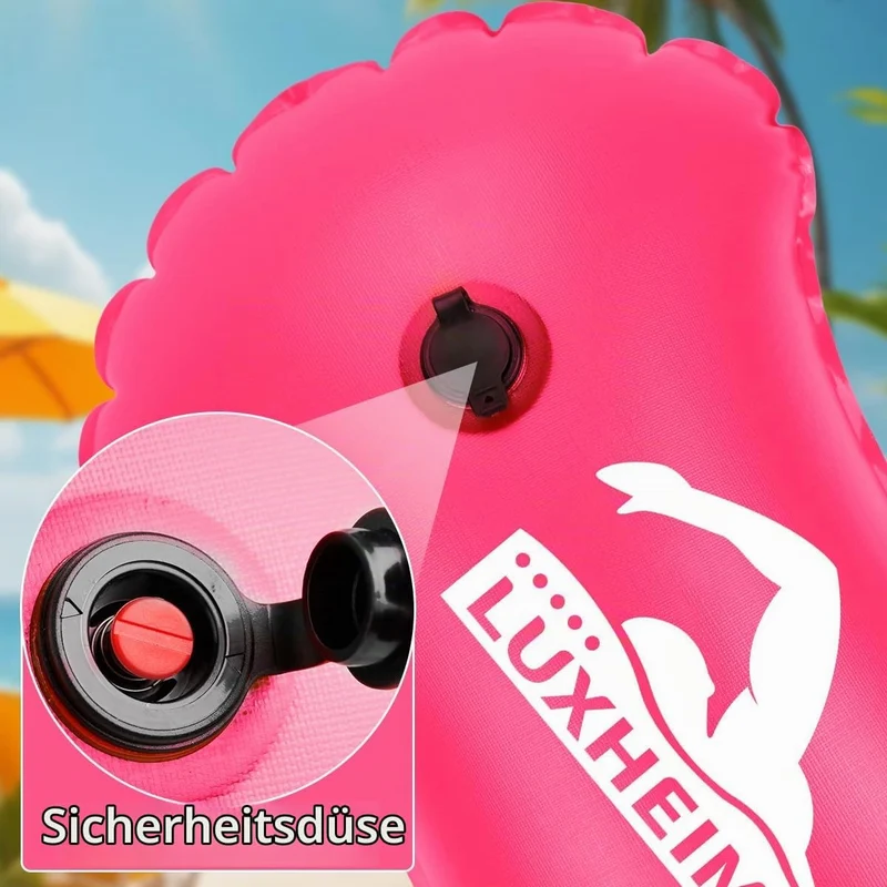 2 Pack Schwimmen Boje Schleppschwimmer für Open Water Schwimmen gut sichtbar Schwimmer Dry Bag wasse