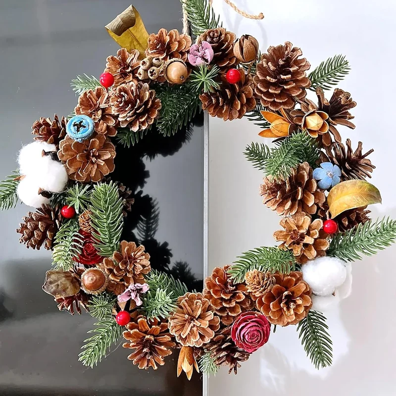 55 Stück natürlichen Tannenzapfen Weihnachts-Tannenzapfen Ornamente Grosse mittlere und kleine Gröss