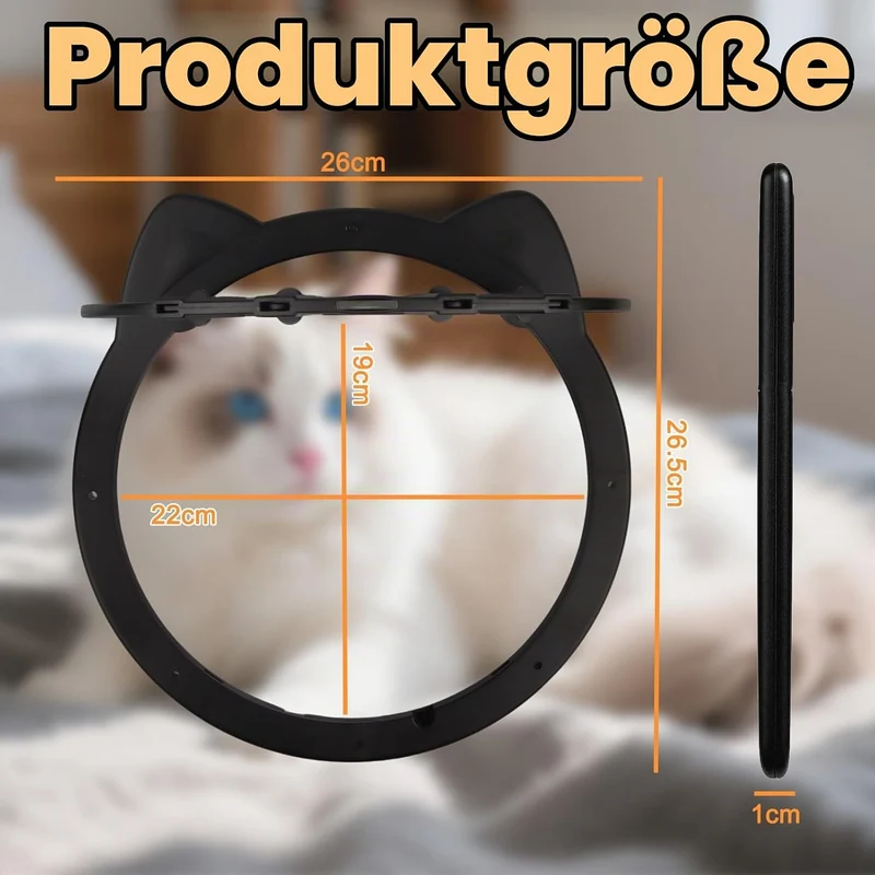 Katzenklappe für Fliegengitter 26 * 26.5cm Hundeklappe für Fliegengitter, Fliegengitter Tür mit Katz