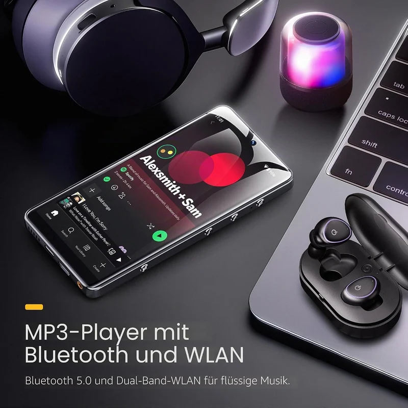 HIFI WALKER G7 Pro MP3 Player Android 13 mit WLAN & Bluetooth, 5,2" HD Touchscreen, MP4 Player mit S