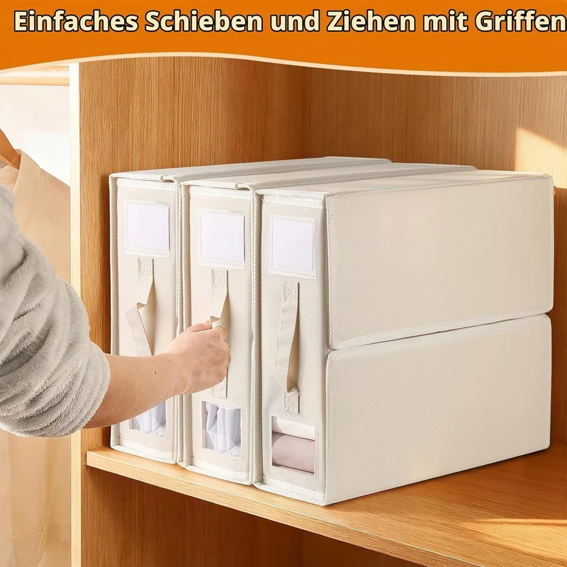 6 Stück Aufbewahrung Bettwäsche Organizer, Faltbarer Aufbewahrungstasche für Bettlaken, Oxford-Stoff