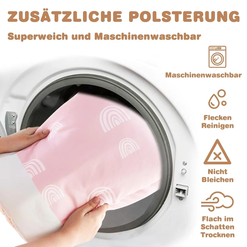 Mallify Spielbogen Baby Mädchen, Krabbeldecke für Baby mit 6 abnehmbaren sensorischen Spielzeugen un