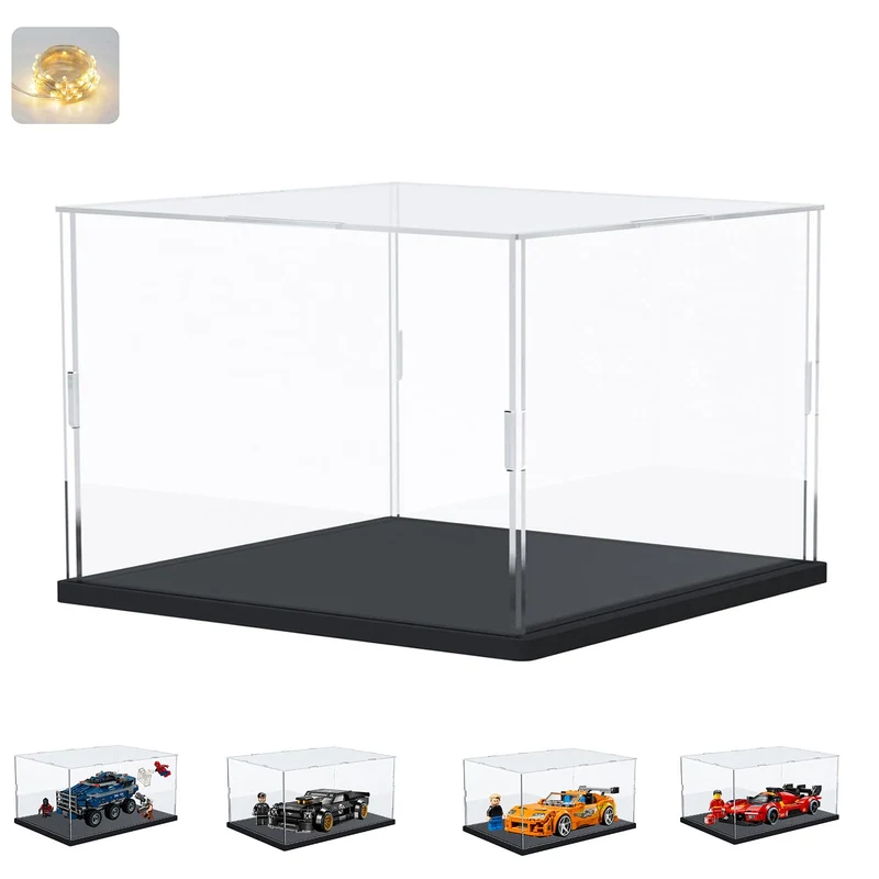 Acryl Vitrine Schaukasten 3mm Transparente Acrylbox Präsentationsbox für Funko Pop Figuren, Miniatur