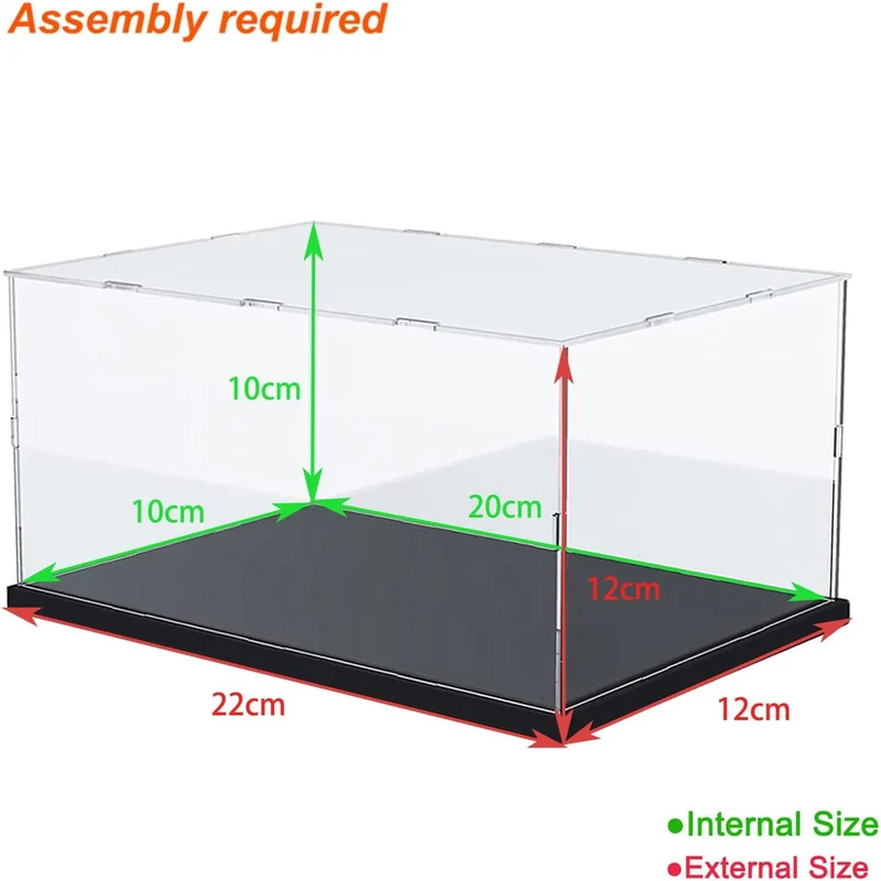 Acryl Vitrine Schaukasten 3mm Transparente Acrylbox Präsentationsbox für Funko Pop Figuren, Miniatur