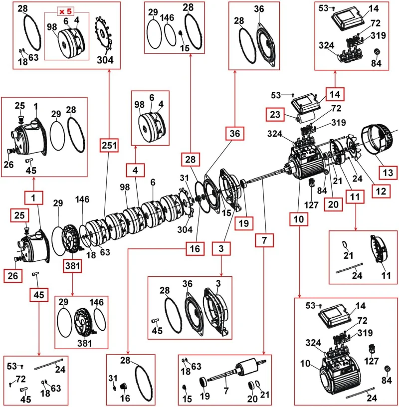 DAB EuroInox 40/80 M + Control-D Hauswasserautomat- 7.200 L/Std. - 1480W - Förderhöhe 59 m - Rostfre