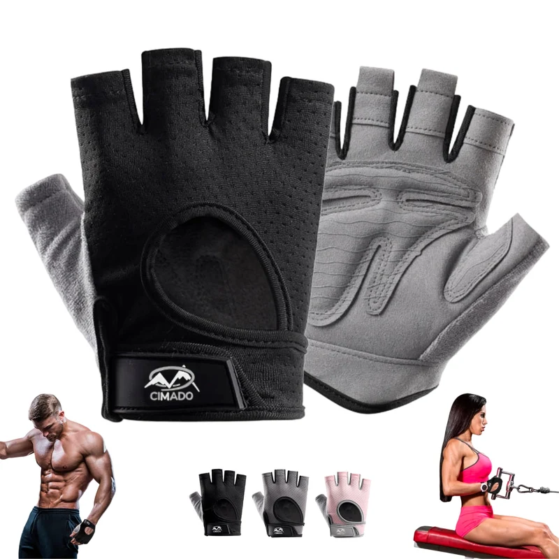 Fitnesshandschuhe | Crossfit-Handschuhe für Damen und Herren, atmungsaktiv, rutschfest und gepolster