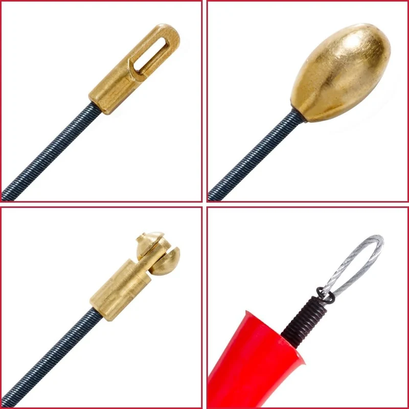 Kabeleinziehhilfe - Retractable Spiral - Cable Retraction Aid Shatterproof for Pulling - Pull Wire,