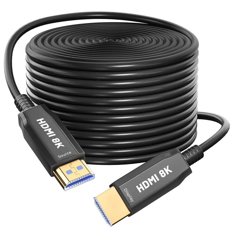 8K HDMI Glasfaserkabel 0.8M, HDMI 2.1 Kabel 48Gbps Ultra High Speed,In Wall CL3 Rated,AOC 8K@60Hz,4K