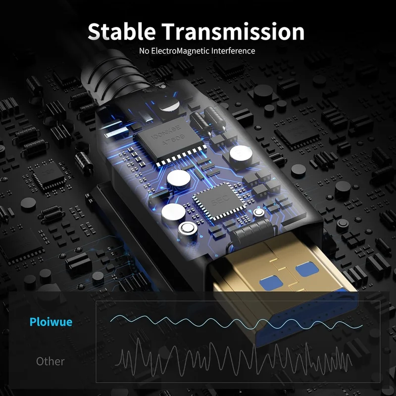 8K HDMI Glasfaserkabel 0.8M, HDMI 2.1 Kabel 48Gbps Ultra High Speed,In Wall CL3 Rated,AOC 8K@60Hz,4K
