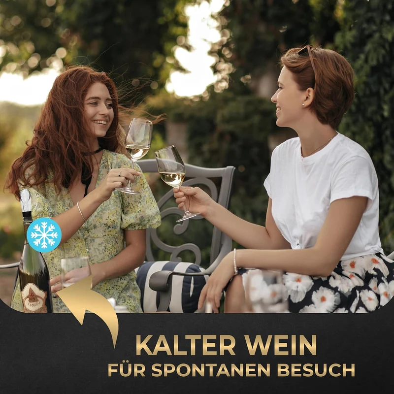 KERA® Weinkühler Weinkühlstab Flaschenkühler | 7-in-1 | inkl. 2 Längen + 2 Ausgiesser + 2 Flaschenve