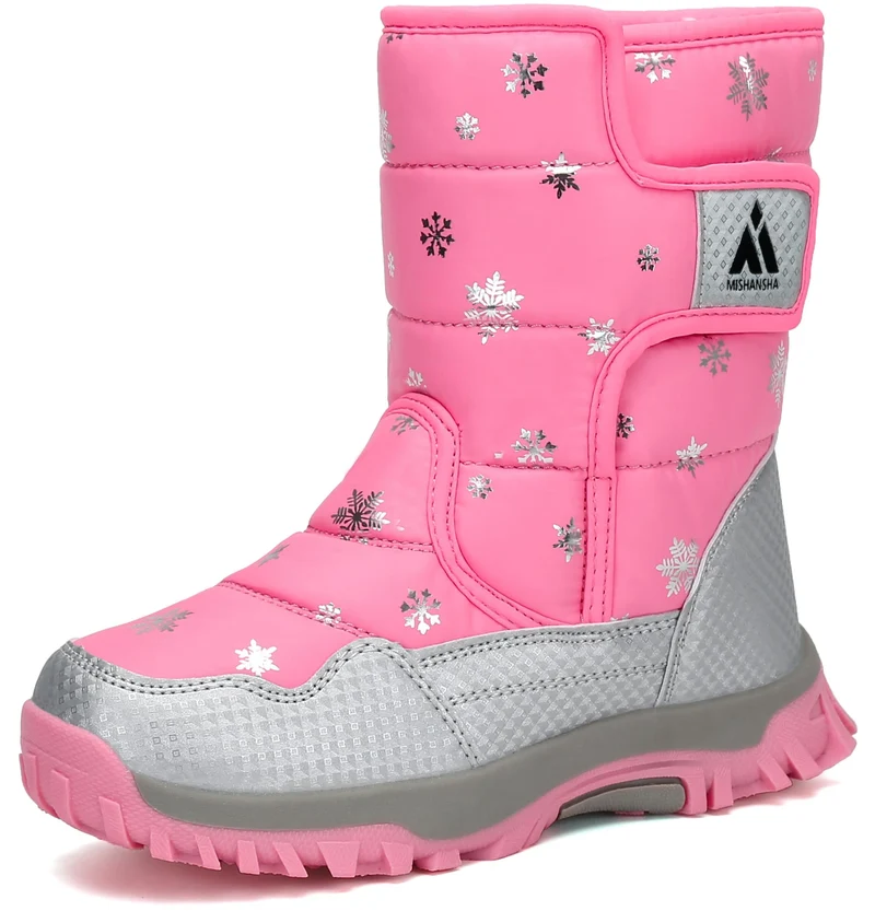 Mishansha Winterstiefel Kinder Warme Gefütterte Schneestiefel Gr.24-38 Pink 29 EU, Pink 29 EU