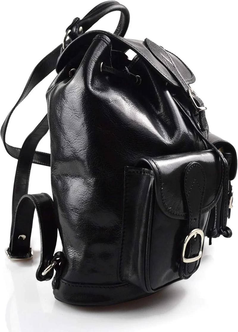 Rucksack leder schwarz rucksack damen herren reisetasche kalbsleder rucksack leder rucsack schulruck
