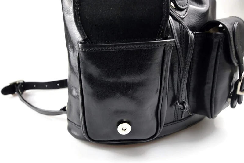 Rucksack leder schwarz rucksack damen herren reisetasche kalbsleder rucksack leder rucsack schulruck