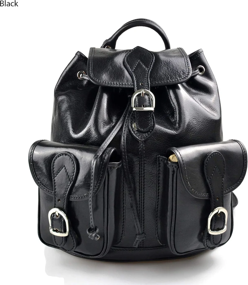 Rucksack leder schwarz rucksack damen herren reisetasche kalbsleder rucksack leder rucsack schulruck