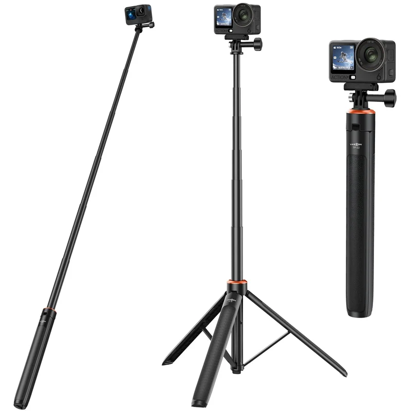 135cm Osmo-Action 6 Selfie-Stick Stativ Set, für DJI Action 6, Osmo Nano Orange/Black-Osmo Nano/Acti