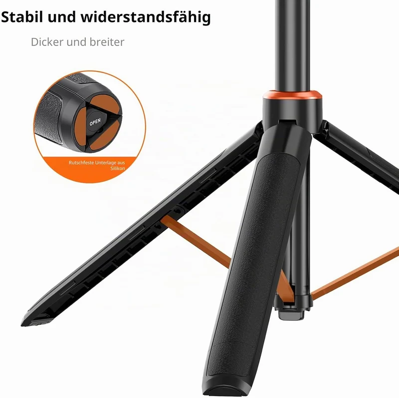 135cm Osmo-Action 6 Selfie-Stick Stativ Set, für DJI Action 6, Osmo Nano Orange/Black-Osmo Nano/Acti