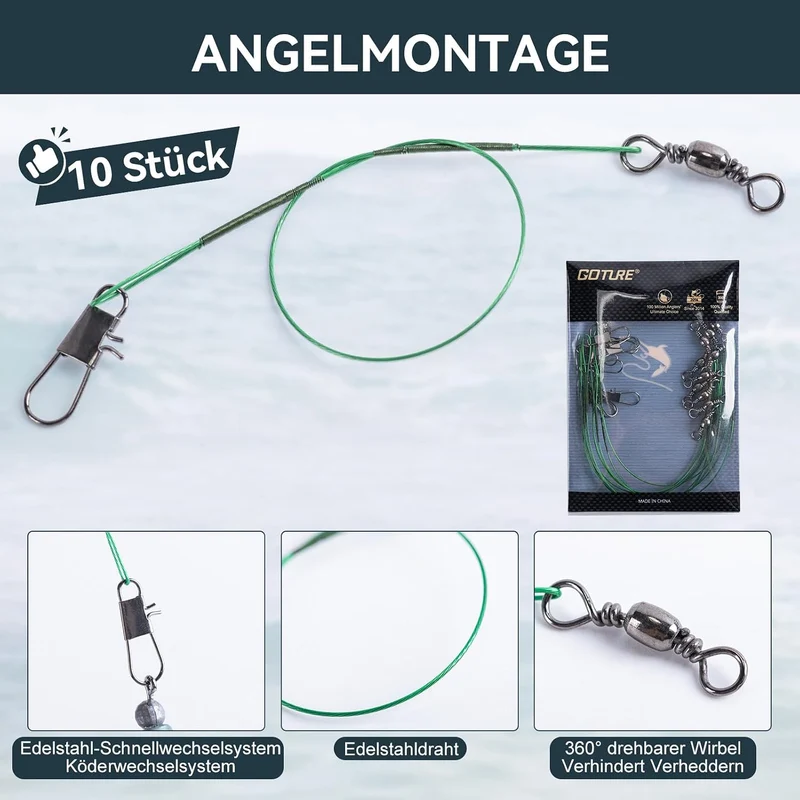 Goture 24T Angelset mit 2 Teleskop-Angelruten,1,8m/2,1m/2,4m/2,7m I Angelrute Set Komplett 2 5.2:1 S