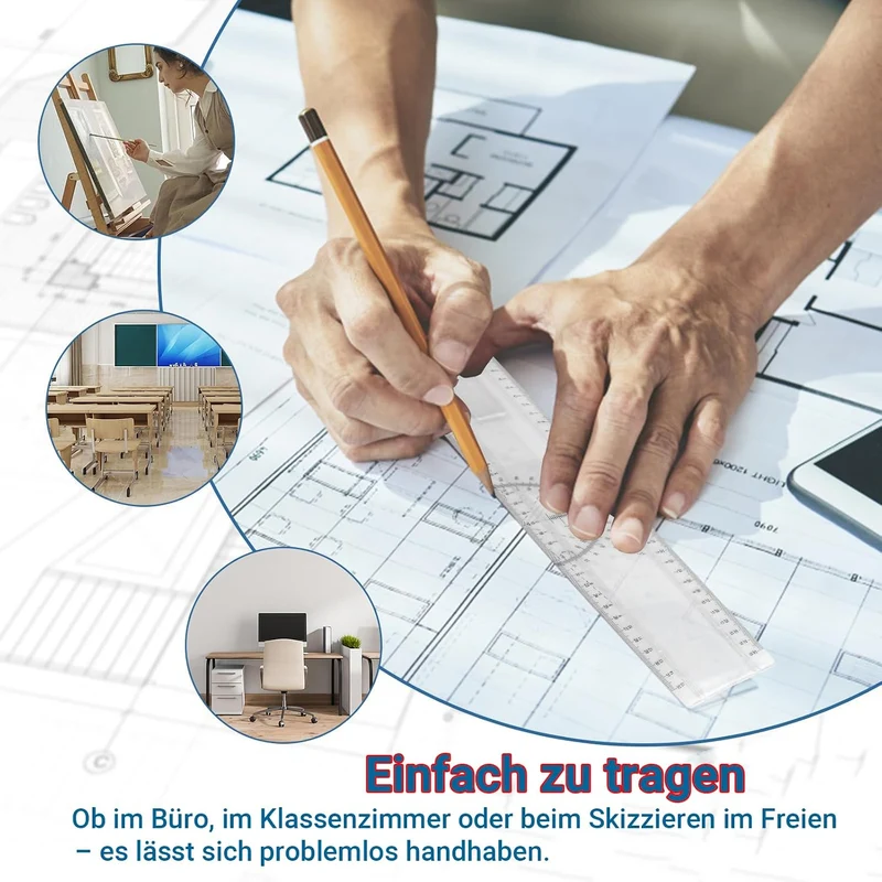 Zeichenbrett A3, Multifunktions-Geo-Board - präzises technisches Zeichne, A3