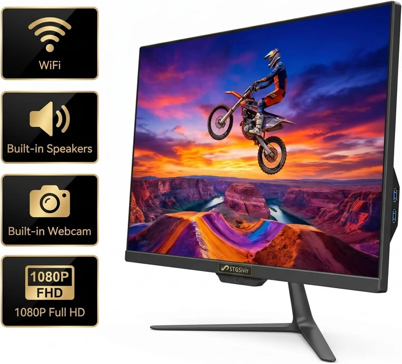 STGsivir All in One PC, 23.8" FHD Display, Core i7, 16G RAM, 512G SSD 23.8"FHD,i7,16G,512G,B, 23.8"F