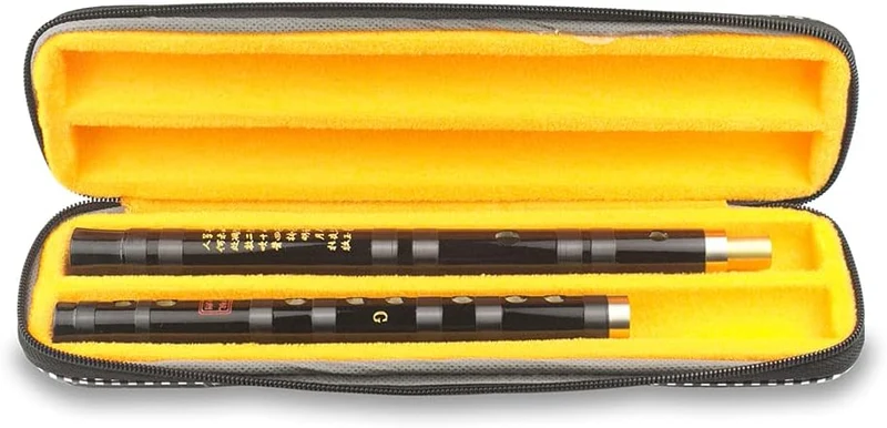 D Key Dizi Black Bitter Bamboo Flöte Chen Qing Flöte mit gratis Membran & Kleber & Protektor Set Tra