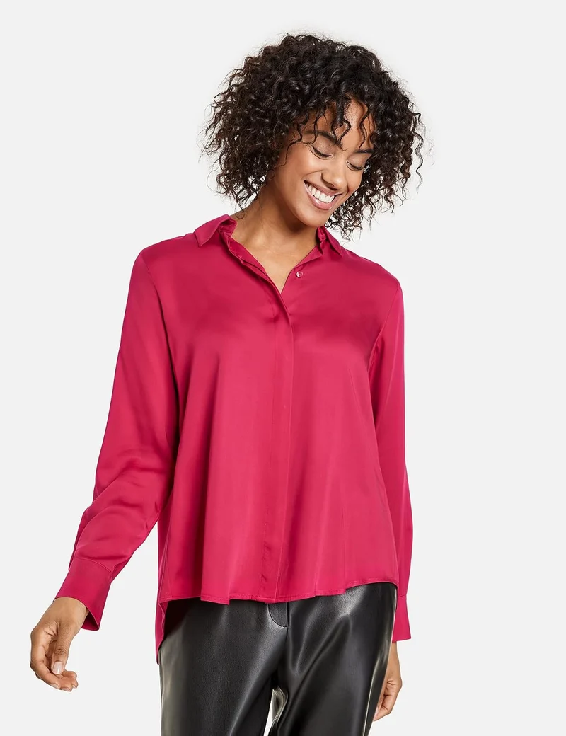 Taifun Damen 260021-11232 Bluse 38 Cranberry, 38 Cranberry