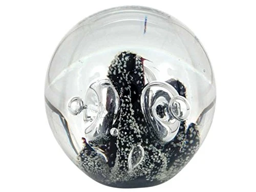 Pfrontenschmuck Traumkugel Schwarze Skulptur (146), Nachtleuchtend, Glaskugel, Briefbeschwerer, Wuns
