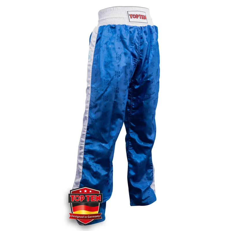 TopTen Unisex Kickboxing-Hose Classic 130 Blau - Weiss, 130 Blau - Weiss