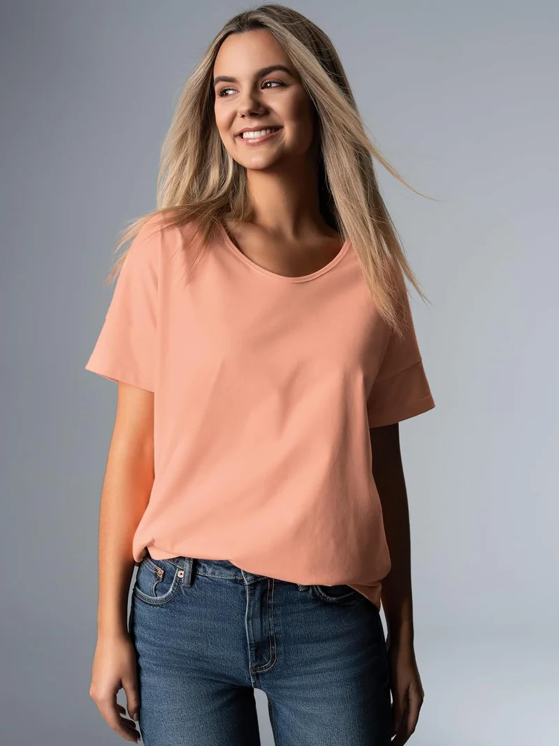 TRIGEMA Oversized T-Shirt mit V-Ausschnitt XXL Puder, XXL Puder