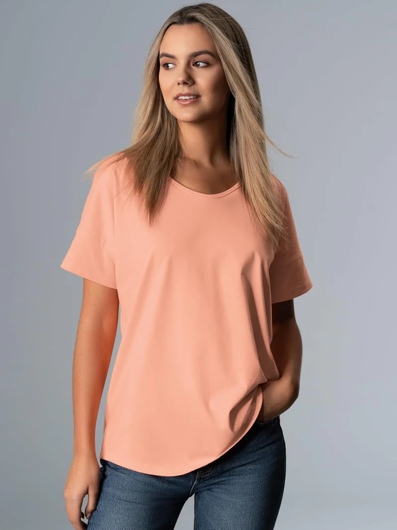 TRIGEMA Oversized T-Shirt mit V-Ausschnitt XXL Puder, XXL Puder