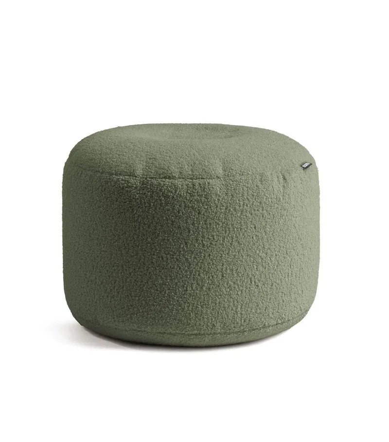 mokebo Pouf Bouclé 'Mochi' Hocker Sitzpouf Sitzkissen Made in Germany grün 30x50 cm Boucléstoff in F