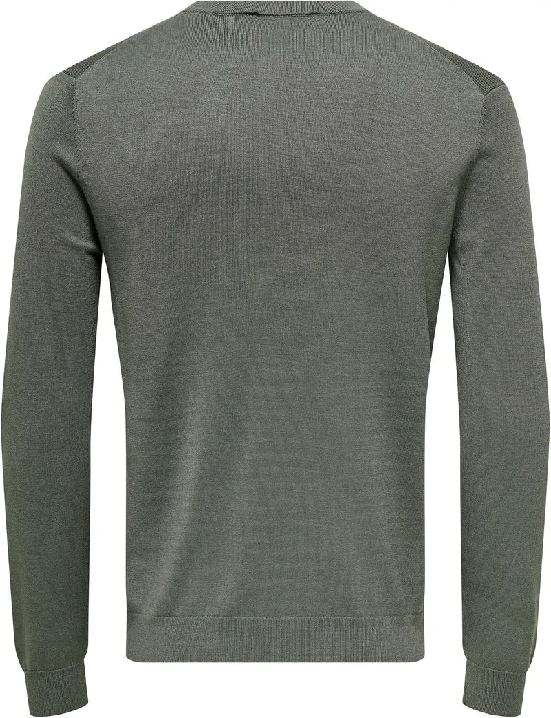 Only & Sons Male Strickpullover ONSWYLER Pullover XS Beluga, XS Beluga