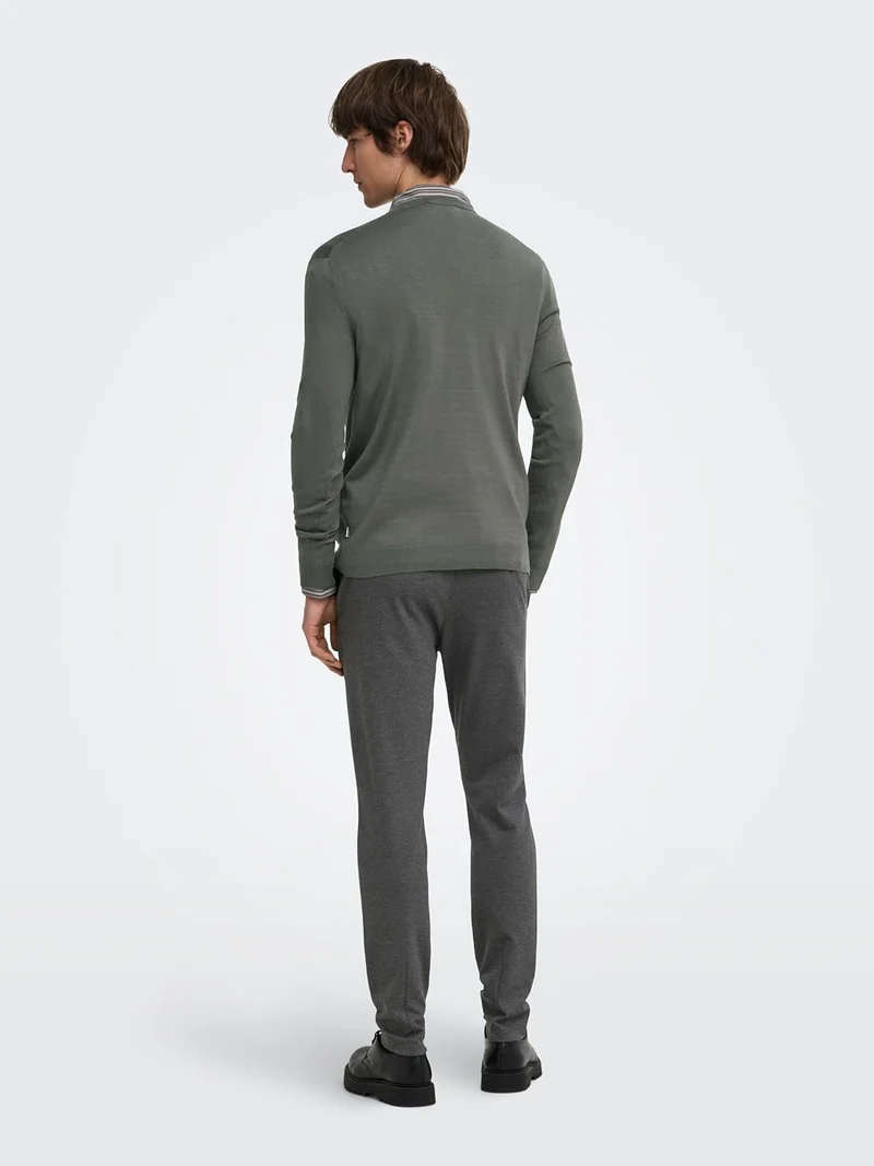 Only & Sons Male Strickpullover ONSWYLER Pullover XS Beluga, XS Beluga