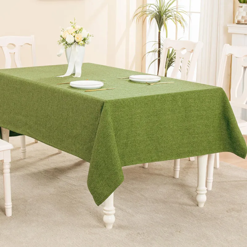 Tischdecke Abwaschbar Avocado 140 x 180 cm Leinenoptik Wasserdicht Avocado 180 x 140 cm (Rechteckig)