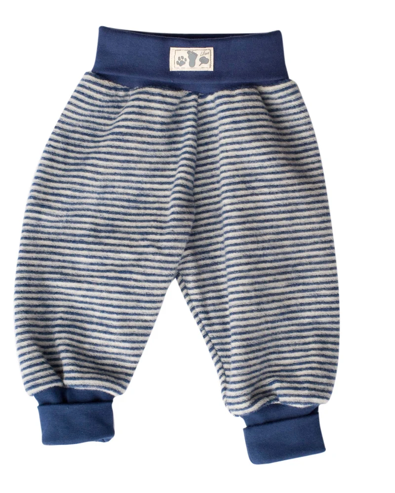 Lilano, Baby Fleece Hose, 100% Wolle (kbT) 92 Marine / Natur, 92 Marine / Natur