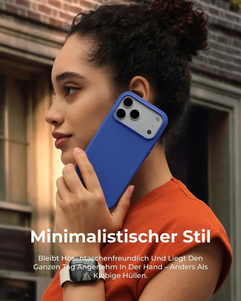 MOFT für iPhone 17 Pro Hülle, MOVAS Vegane Ledertasche Magnetische Hülle, Weicher Anschlag, Farberha