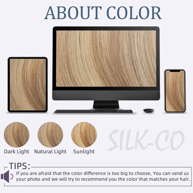Silk-co Clip in Extensions Echthaar Haarteile Echthaar 1Pc 5 Clips Extensions Clip in Weich Natürlic