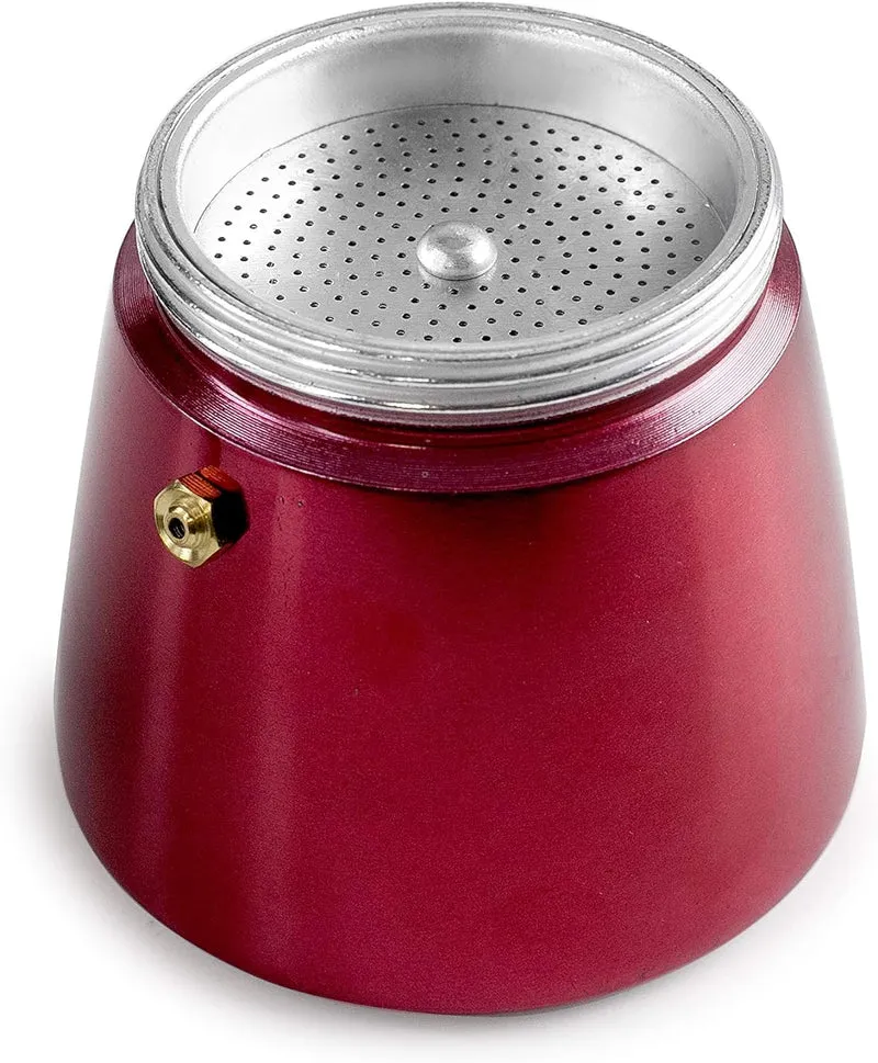 IBILI - Express-Kaffeekocher Evva Red, 12 Tassen, 600 ml, Aluminiumdruckguss, für Induktionsherde ge
