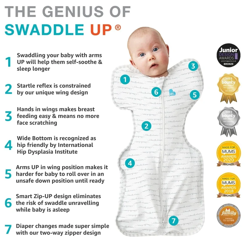 Love To Dream Pucksack, Baby Erstausstattung Medium (6-8,5kg), ideal für Moderate Temperaturen 20-24