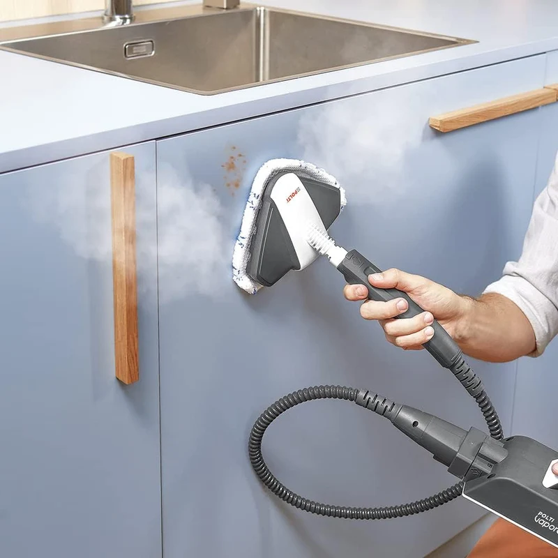 Polti Vaporetto PAEU0400 Dreieckige Dampfdüse mit 2 Mikrofasertüchern, ideal für die Reinigung flach
