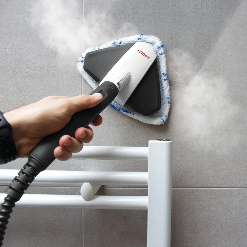 Polti Vaporetto PAEU0400 Dreieckige Dampfdüse mit 2 Mikrofasertüchern, ideal für die Reinigung flach