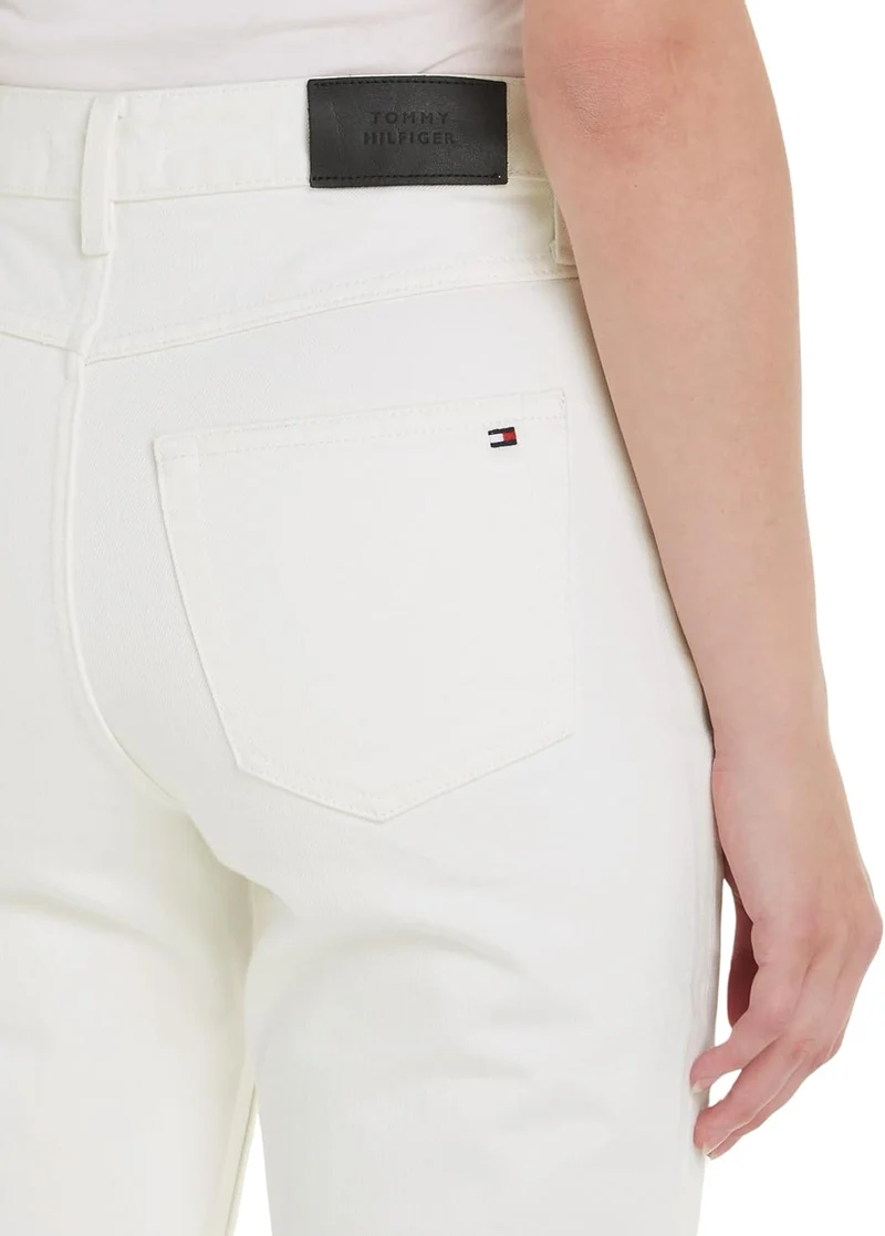 Tommy Hilfiger Damen Jeans Classic Straight Fit 30W / 30L Weiss (Ecru), 30W / 30L Weiss (Ecru)