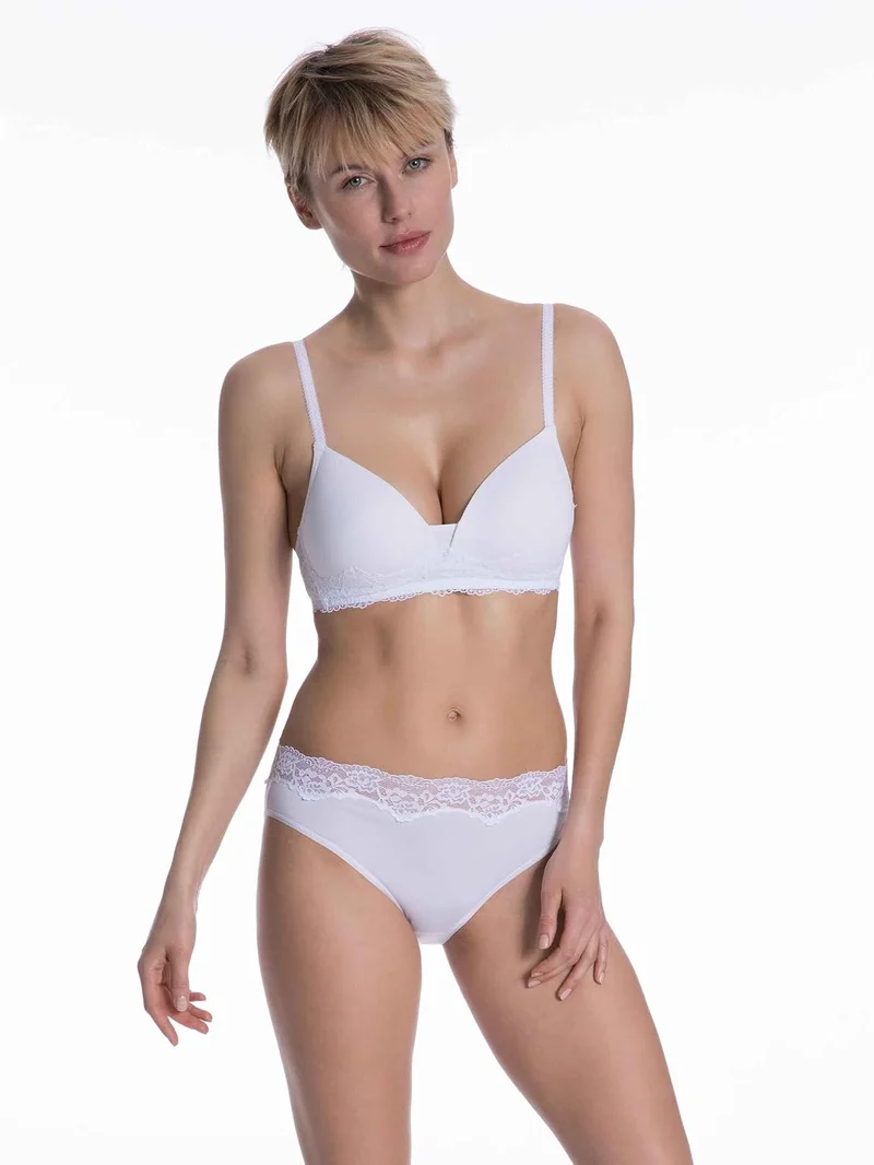 Nina von C. Romance Bügelloser Soft-BH Damen 90B Weiss, 90B Weiss