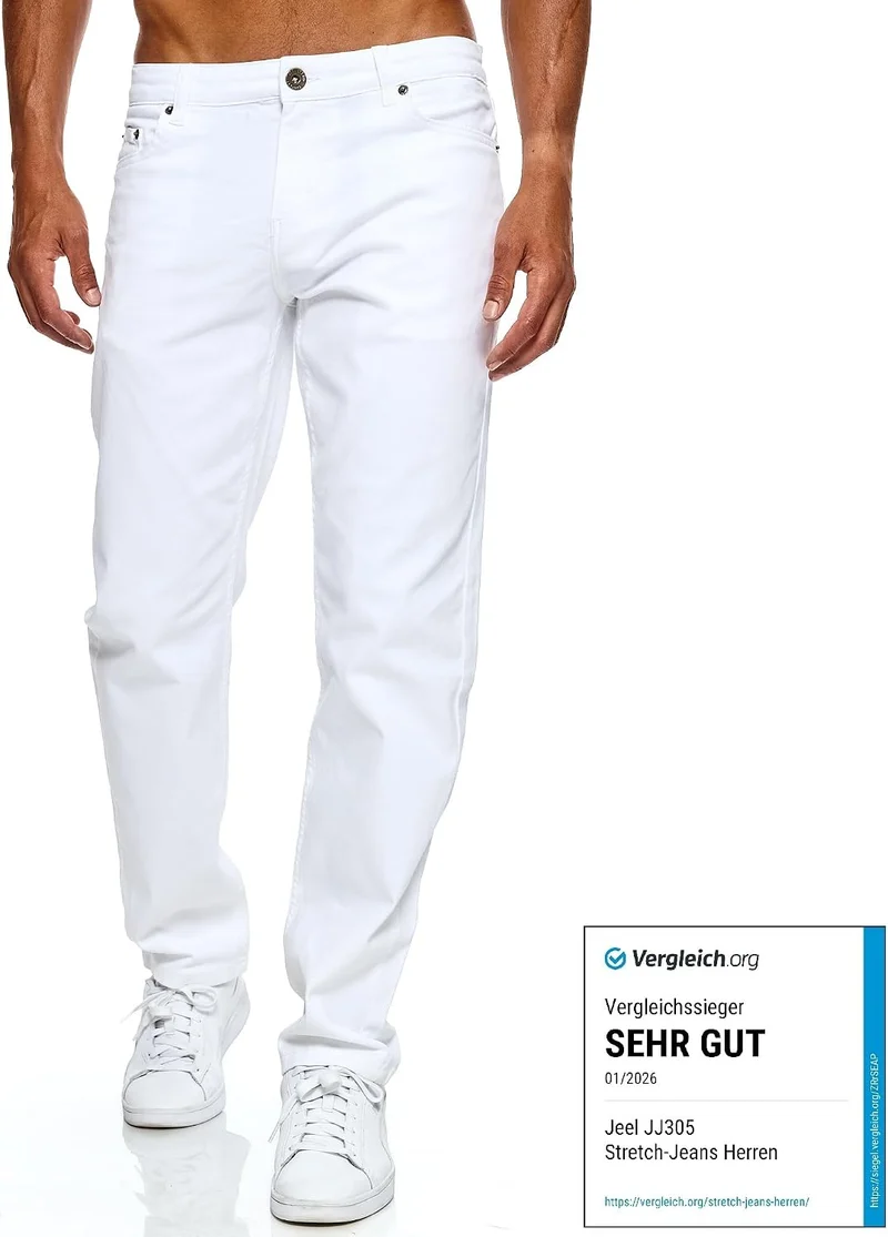 JEEL Herren-Jeans - Regular-Fit Straight-Cut 30W / 38L 08-weiss, 30W / 38L 08-weiss